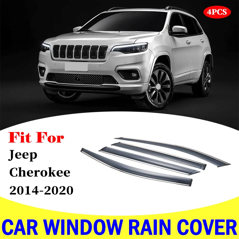 For Jeep Cherokee Car Window Deflectors Wind Deflector Sun Guard Rain