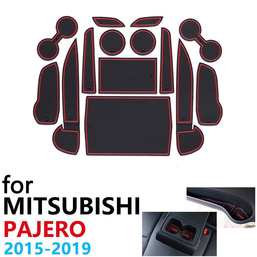 Противоскользящий резиновый коврик для Мицубиси паджеро Спорт Montero Shogun~ аксессуары наклейки для автомобиля