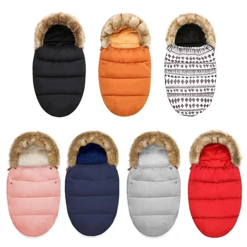 

Winter Autumn Windproof Baby Sleeping Bag Universal Stroller Baby Thicken Warm Footmuff Swaddle Blanket For Pram Buggy Pushchair