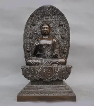

wedding decoration Chinese Buddhism Fane Pure Bronze Shakyamuni Sakyamuni sleeping Buddha Statue