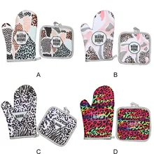 2 шт./компл. Горячая Прихватки выпечки с защитой от перегрева перчатки для микроволновой печи изоляционный мат кухонный инструмент для выпечки Рождество Рождественский Декор для дома