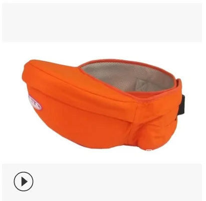 Переносная переноска для детей, дышащая, со Съемное Сиденье для бедер, многофункциональная поддержка талии, рюкзак с ремешком для табурета - Цвет: Оранжевый
