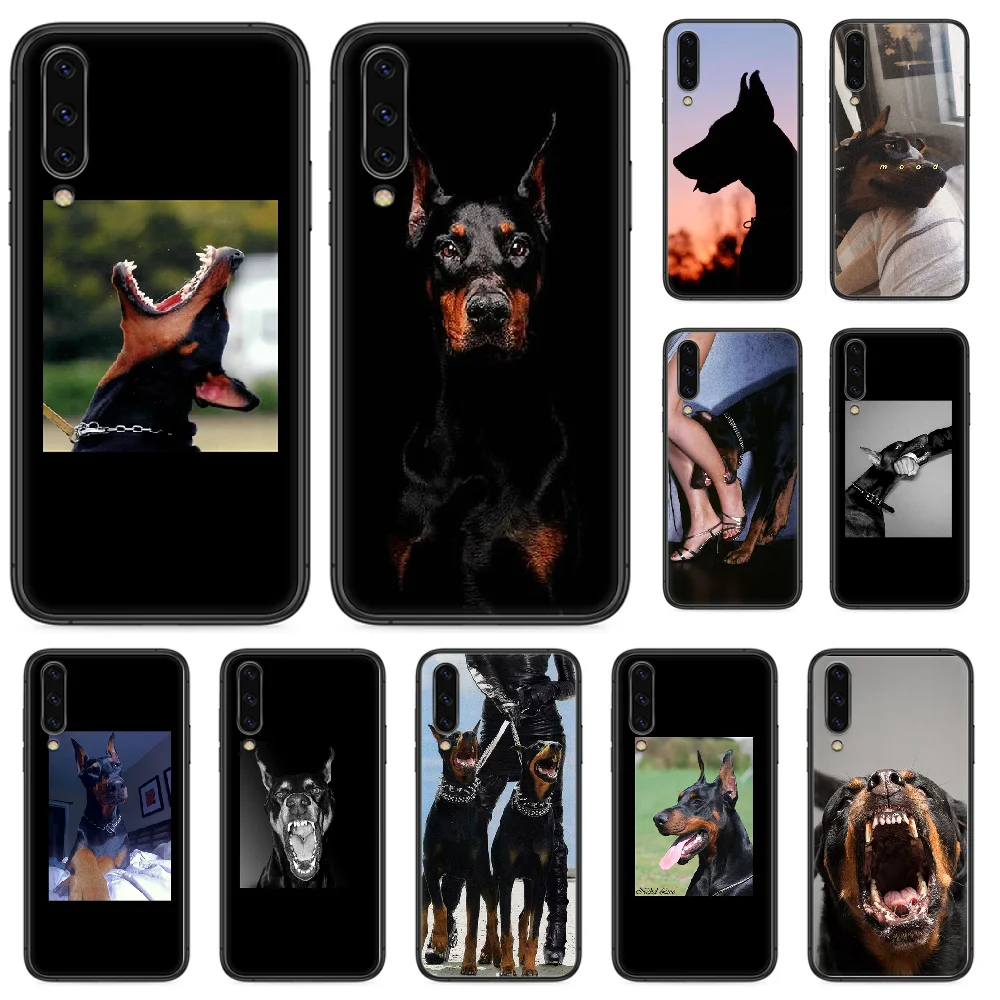 Классный чехол для телефона Doberman dog Samsung Galaxy A 5 10 20 3 30 40 50 51 7 70 71 E S 4G 16 17 18 черный