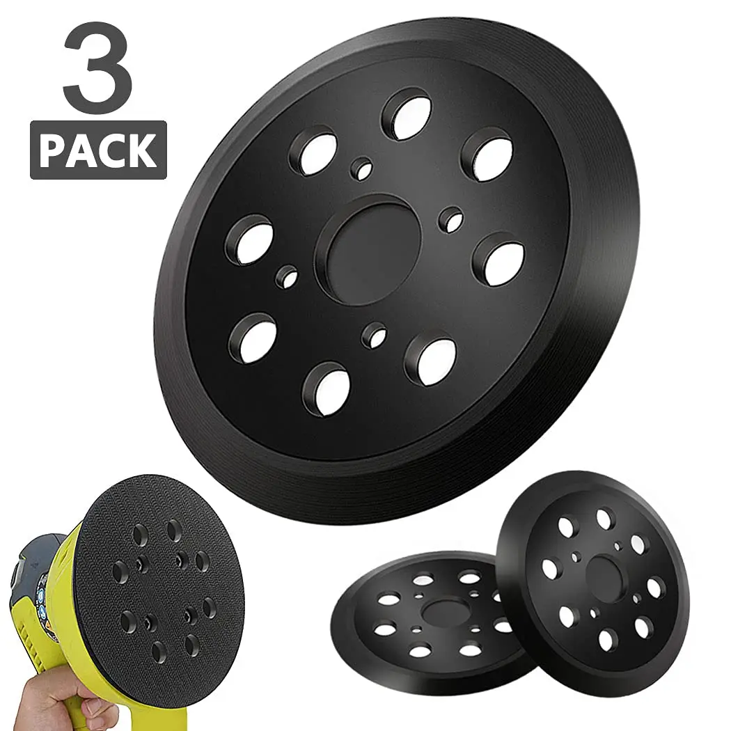 Tools & Equipment 1/3x Replacement Sander Backing Pad 5" Hook