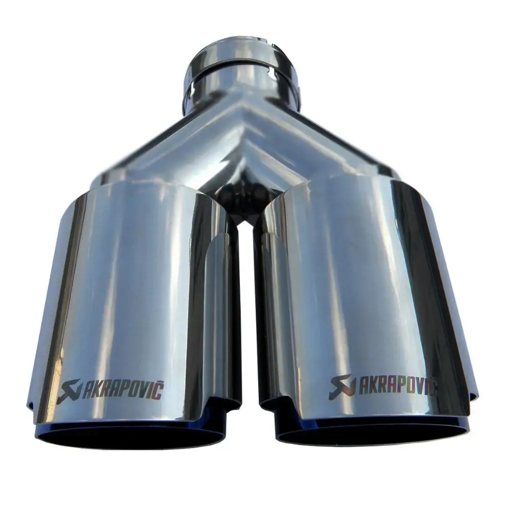 Автомобильный Универсальный Akrapovic двойной сгоревший синий наконечник выхлопной