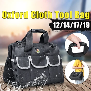 

12/14/17/19 Inch Oxford Tool Bag Waterproof Hand Tool Storage Bag Electrician Bag Large Capacity Tool Storage Bag