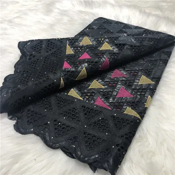 

2020 Bazin Brode lace with Stones high quality 5yards Embroidery Bazin Riche fabric newest Dubai African French fabric LP30