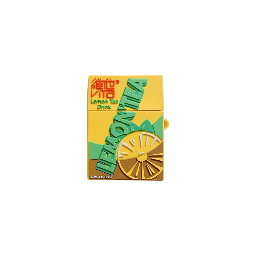 Для apple Airpods зарядка Bluetooth наушники модный мягкий чехол Забавный чай с лимоном Напиток сумка для наушников крышка - Цвет: Цвет: желтый
