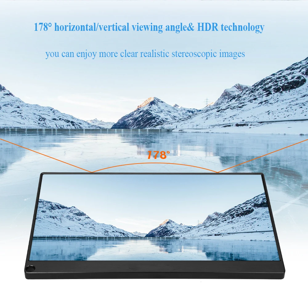 Eyoyo EM15K Portable monitor 15 6 HDR LCD HDMI USB Type C IPS Screen for PC 2