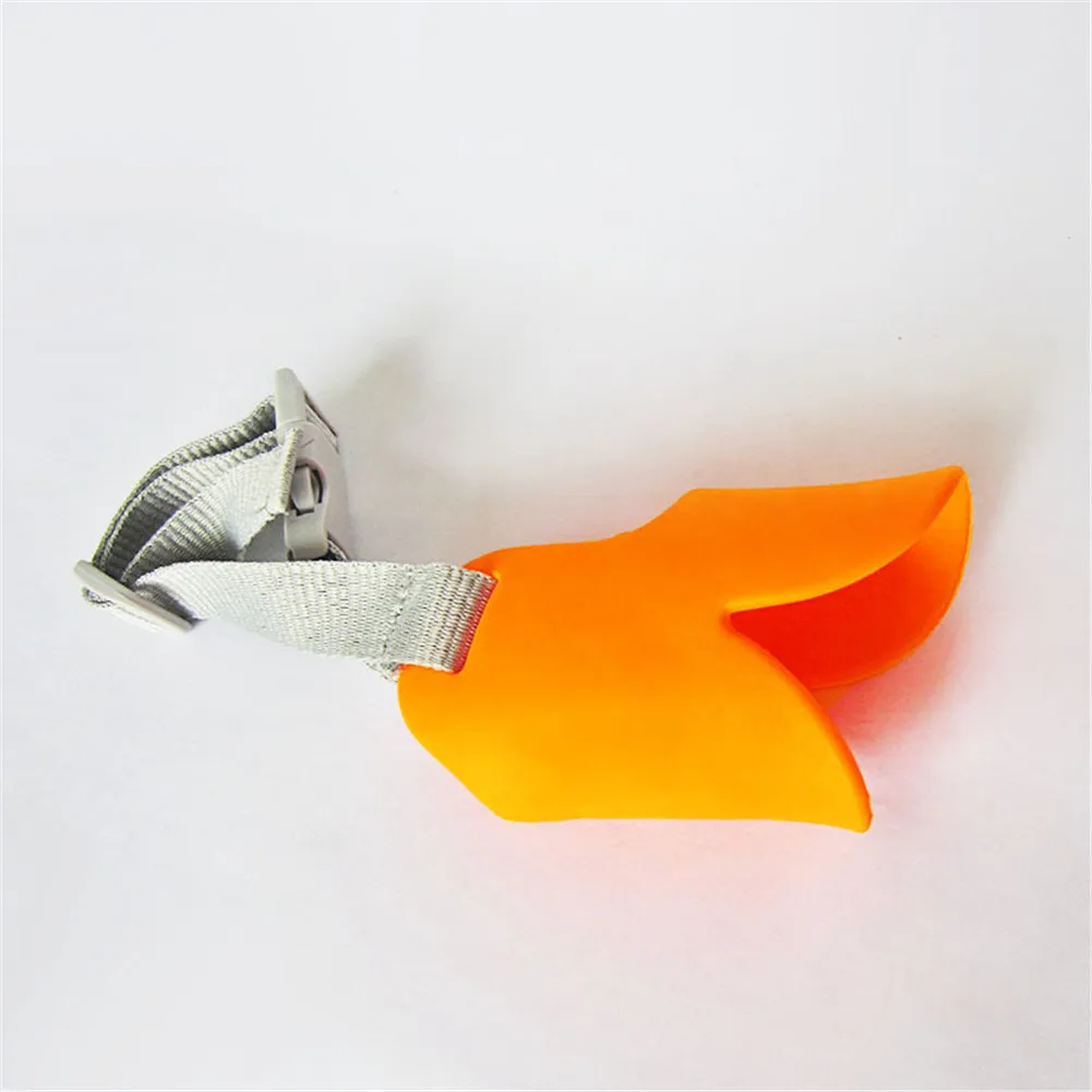Orange Собачья мордочка милый в форме утки мордочки для маленьких собак Щенячий рот маска намордник против лая, укусов против укусов маски для собак - Цвет: Orange
