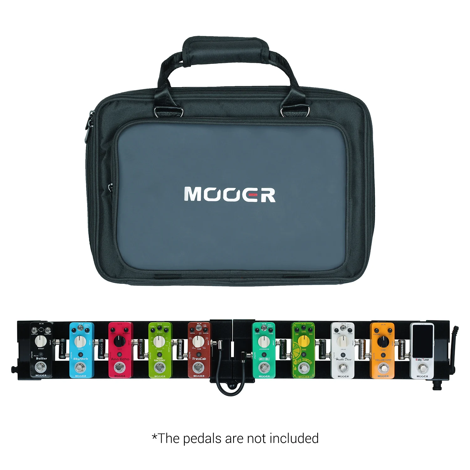 MOOER PB-10 портативный гитарный эффект педаль гитарная доска эффекты педалборд алюминиевый сплав 180 ° складной дизайн с сумкой для переноски