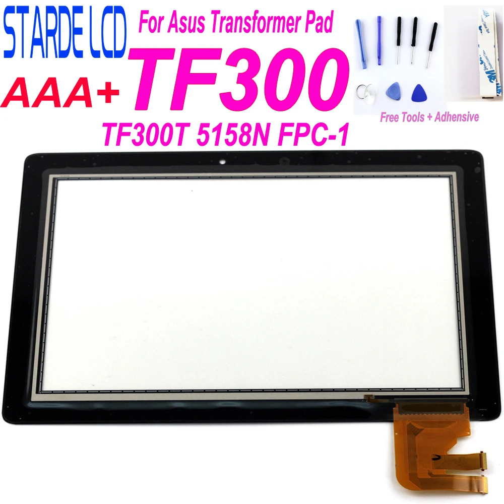 Inch Inch Polegadas Tablet para Asus Transformador Almofada Tf300t Tf300 5158n Fpc1 Painel da Tela de Toque Digitador Novo 10.1