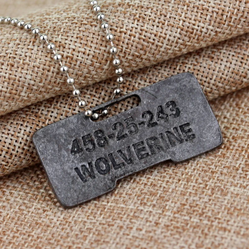 N636 Горячая супергерой Moive X-men The Wolverines женские браслеты с гравировкой ожерелье винтажное старинное серебро X MAN собачья табличка Подвеска ювелирные изделия - Окраска металла: N636