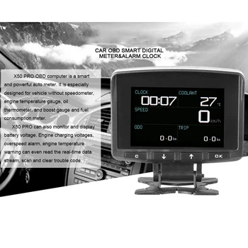

Smart Digital Display Meter Overspeed Alarm Engine Temperature Meter Speed Warning VJ-Drop
