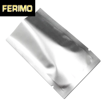 

9*13cm Open Top Heat Seal Matte Silver Mylar Vacuum Aluminium Foil Packaging Pouches 100Pcs/ Lot Food Cookie Candy Storage Bags