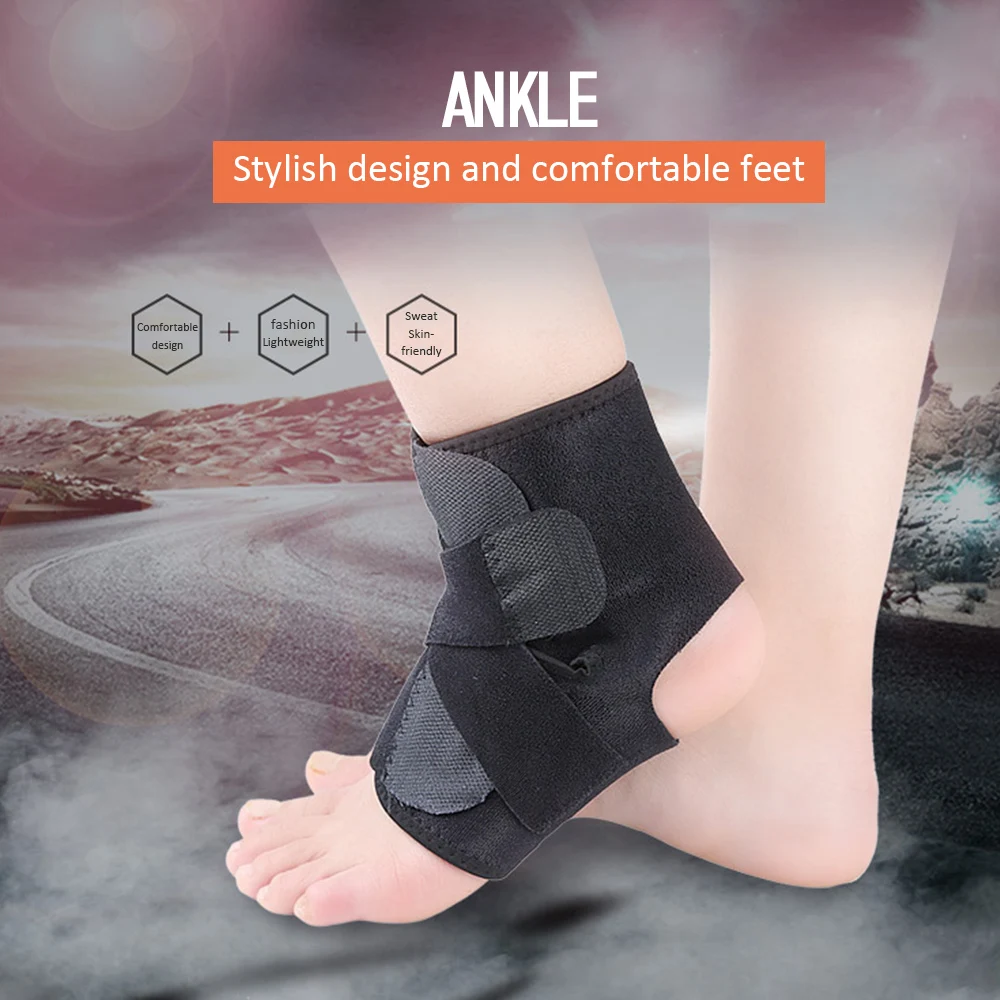 

1pcs sports ankle protector Elastic Compression protective gear badminton Bandage Brace Support Adjustable Foot Wrap Sleeve
