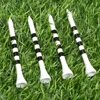 100pcs/Bag Bamboo Golf Tees Wite Red Yello With Black Stripe Mark Scale 70mm 83mm Golf Accesories 2 size New Colorfull 4