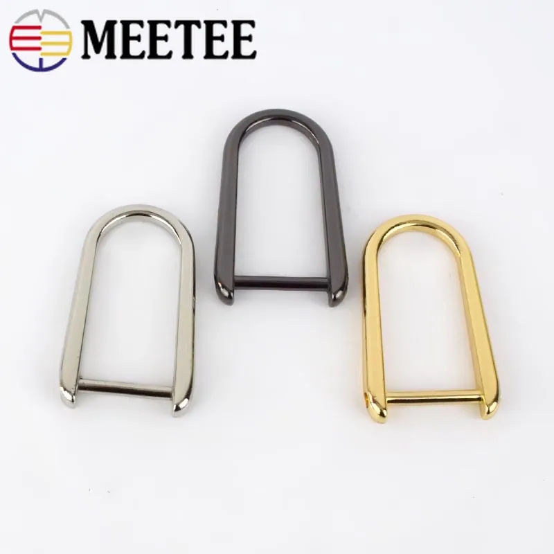 Meetee 2/5 шт ID20mm съемный винт и d-образной пряжкой U кольцо металический брелок для ключей с вешалка крючок застежка DIY фурнитура для сумок кожаные аксессуары