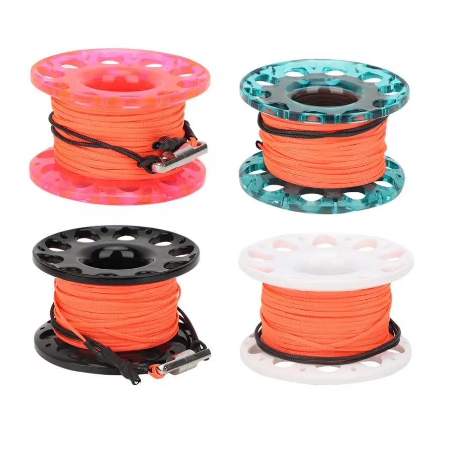 Diving Finger Spool Reel Inflatable Diving SMB Marker Underwater Finger Reel 15m 18m 30m 1.2m 1.5m scuba diving accessories scuba diving spool