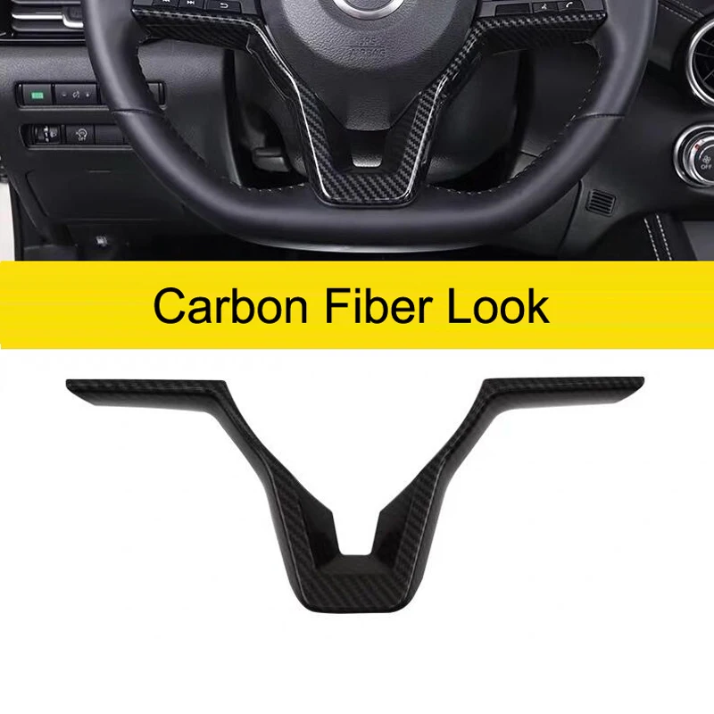 For-Nissan-Sylphy-2020-For-X-Trail-2017-ABS-Car-Interior-Steering-Wheel-Cover-Trims-Stickers