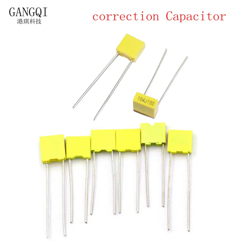 10PCS 63V 100V 250V 630V Polypropylene Safety Plastic Film 102J 103J 474 100J 105J 1/10/100nF 0.1uF 1UF Correction Capacitor | Электронные
