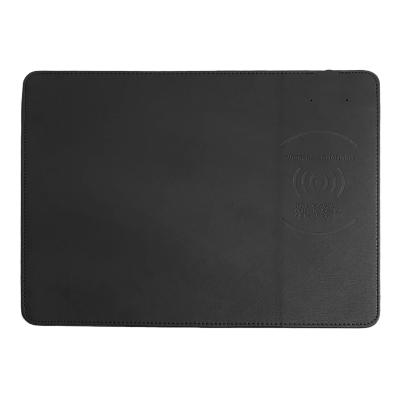

Qi Wireless Charger Charging Mouse Pad Mat Pu Leather Mousepad For Iphone X/8 Plus Samsung S8 Plus /Note 8 Leather
