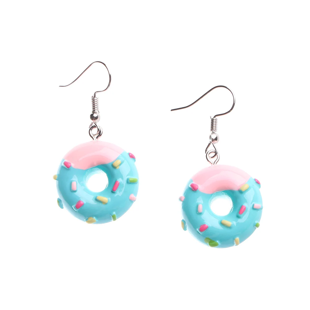 Drop Earrings Geometric for party jewelry gift Summer Food Cake Donuts
