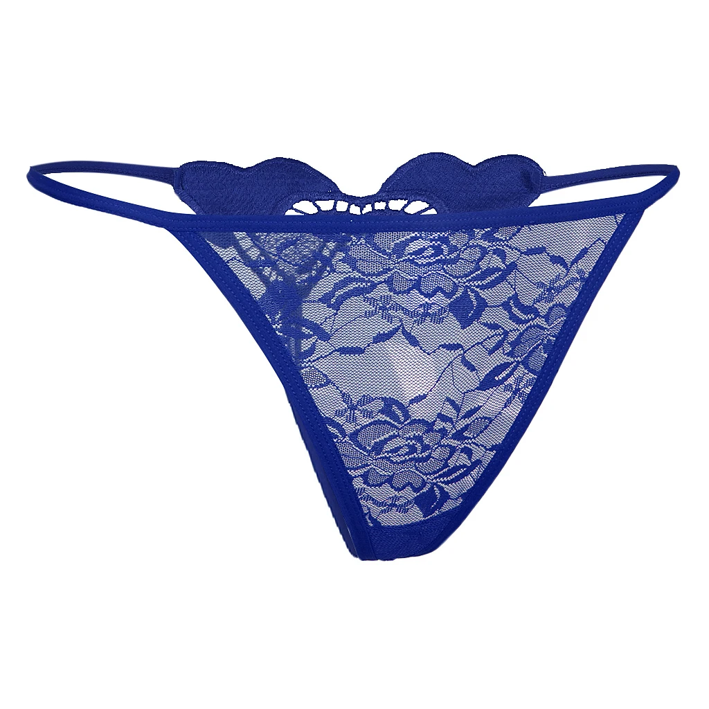 Women T-back Thong Lace Underwear Heart Shaped Lingerie G-string Knicker Women's lace t-back bandage underwear.