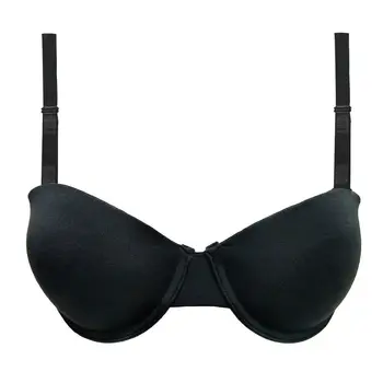 

Vgplay Women Bra Padded Push Up Transparent Shoulder Strap Underwear Plunge Gather Convertible Adjusted Brassiere