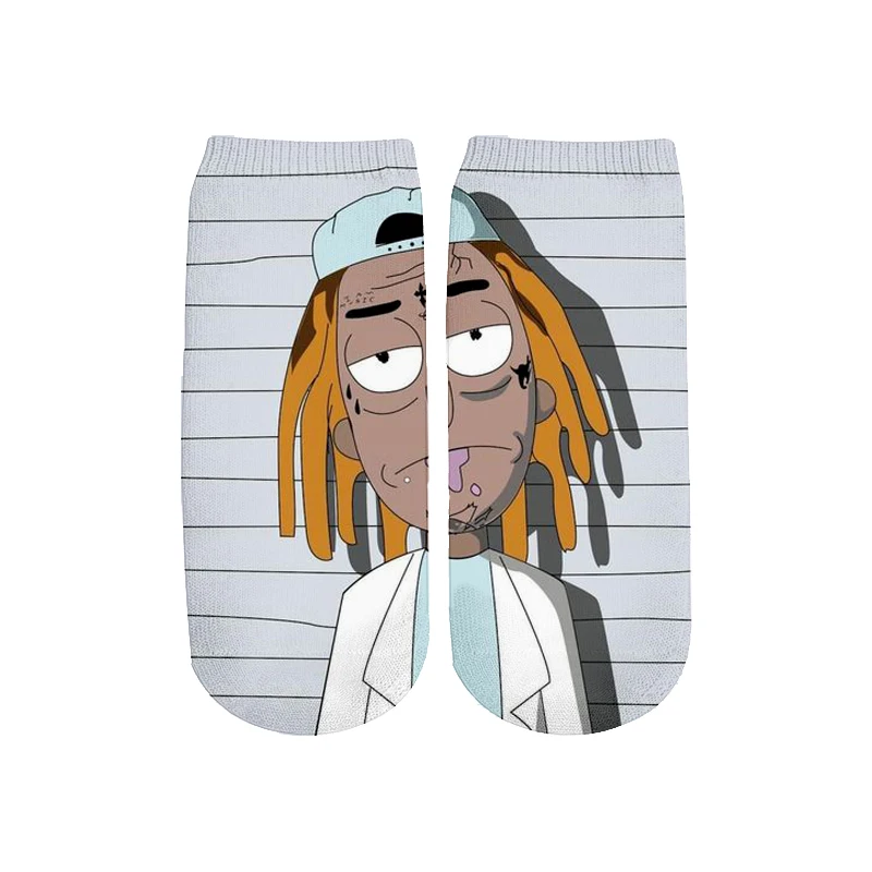 12 Новейшие Rick and Morty 3D печатных мультфильм милые короткие носки для мужчин женщин harajuku корейские носки RS-007 - Цвет: 12