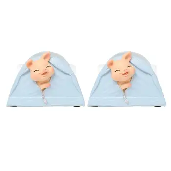 

2pcs Flowerpot Plant Pot Macetas Fashion Chic Artistic Flower Pot Cartoon Camping Animal Flowerpot Cartoon Resin Flowerpot