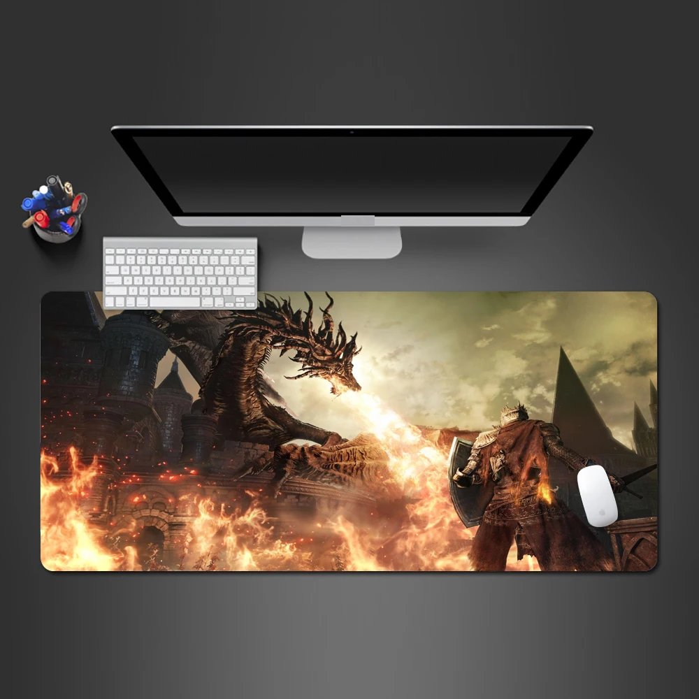 Супер крутой коврик для мыши Dark Souls, высокое качество, резиновый большой коврик для ПК, игровые компьютерные коврики, персональные геймерские коврики, лучшие подарки
