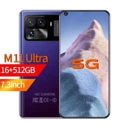 M11 Ultra Smartphone Android 7.3 inch 16GB+512GB 24+48MP Unlocked Mobile Phones Celulares Global Version celular 5G Cell Phone