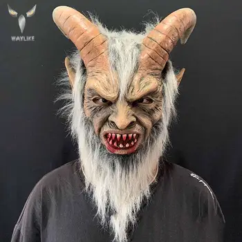 

WayLike Halloween Lucifer Latex Mask Adult Party Costume Mask Horror Carnival Cosplay Party Props