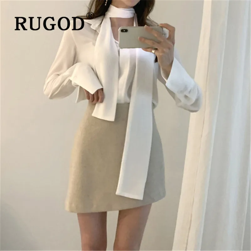 RUGOD 2019 Новое поступление Специальная женская блузка с отложным воротником