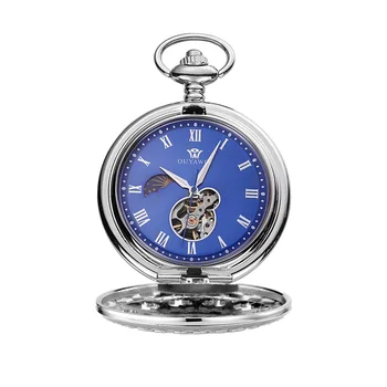 

Men's Watch Roman Numerals Moon Phase Hand Wind Mechanical Pocket Watch Men's Watch OYW-P03 Xmas Gift Relógio de homem