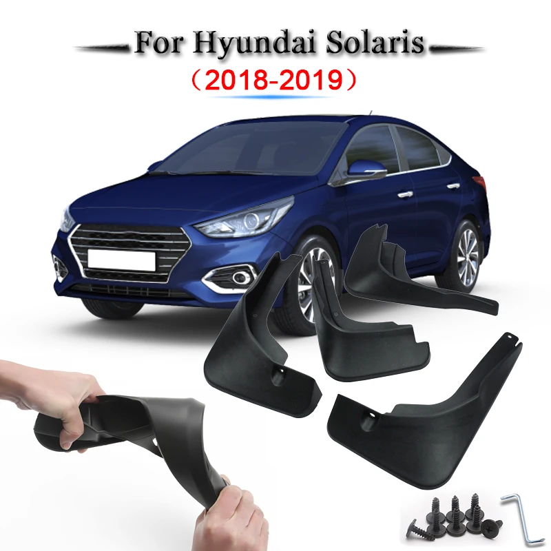 

Car Styling ABS Car Mud Flaps Splash Guard Mudguard Mudflaps Fender External Cover Car Accessories For Hyundai Solaris 2018 2019