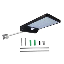 HLZS-450Lm 36Led солнечный уличный светильник с монтажным стержнем, спортивный светильник, светильник с датчиком движения, садовый настенный светильник