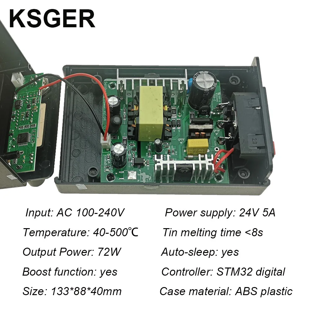 KSGER T12 паяльная станция STM32 цифровой контроллер ABS чехол 907 Паяльник ручка