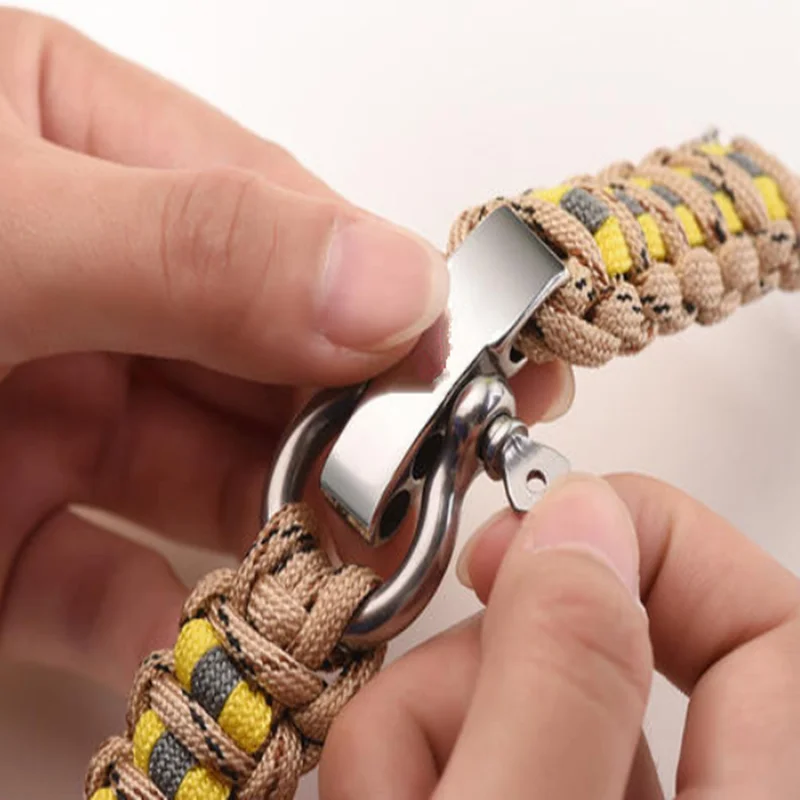 Тканый нейлоновый веревочный ремешок для apple Watch band 4(iwatch 5) 44 мм 40 мм apple watch 3 2 1 ремешок 42 мм 38 мм Ремешки для наручных часов для выживания на открытом воздухе