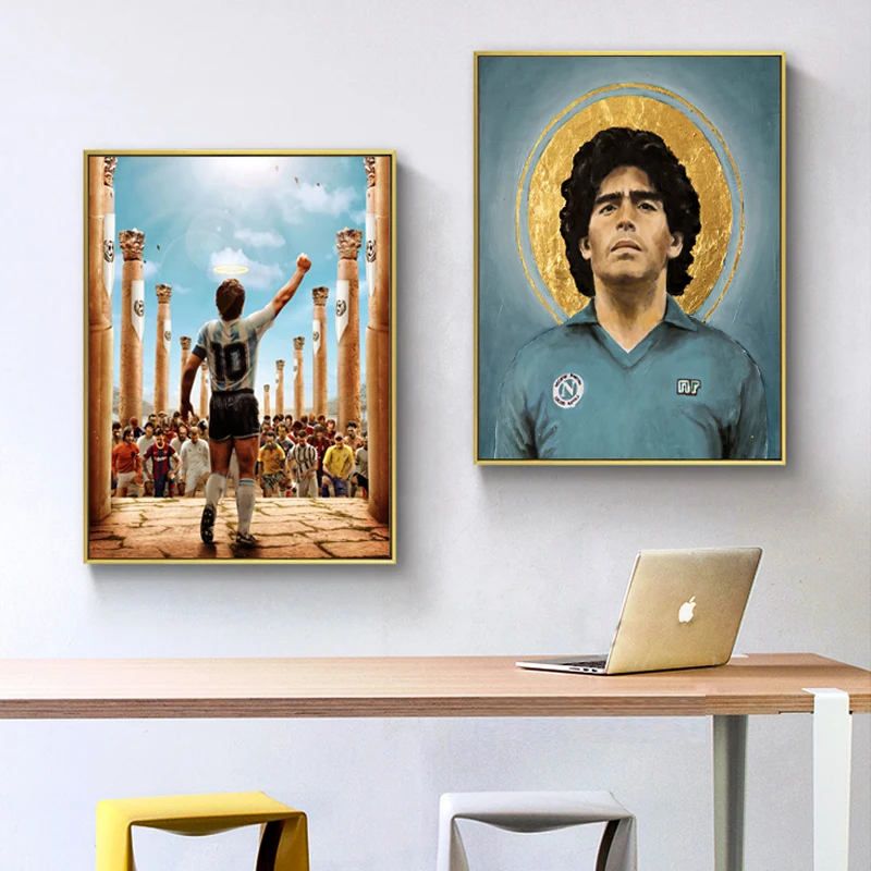 xuxiaojie Diego Armando Maradona Kunstwerk Poster Leinwand Malerei Wandkunst Bilder Druck f/ür Wohnzimmer Home Decor Druck auf Leinwand-50x70cm ohne Rahmen