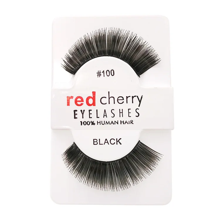 Hot 12 Pairs Cherry Eyelashes Lashes Handmade Full Strip Lashes Crisscross Natural False Eyelashes Human Hair Fake Eye Lashes