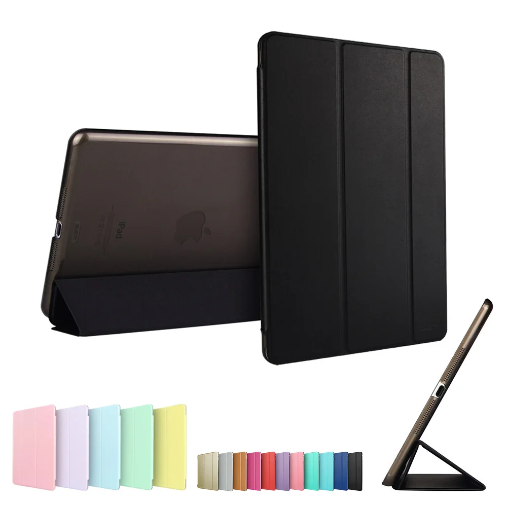 Чехол для iPad мини 1 2 3, ESR Tri-Fold Smart Cover Цвет Ultra Slim PU кожа Прозрачный чехол для iPad Mini 1 2 3 - Цвет: Mysterious Black