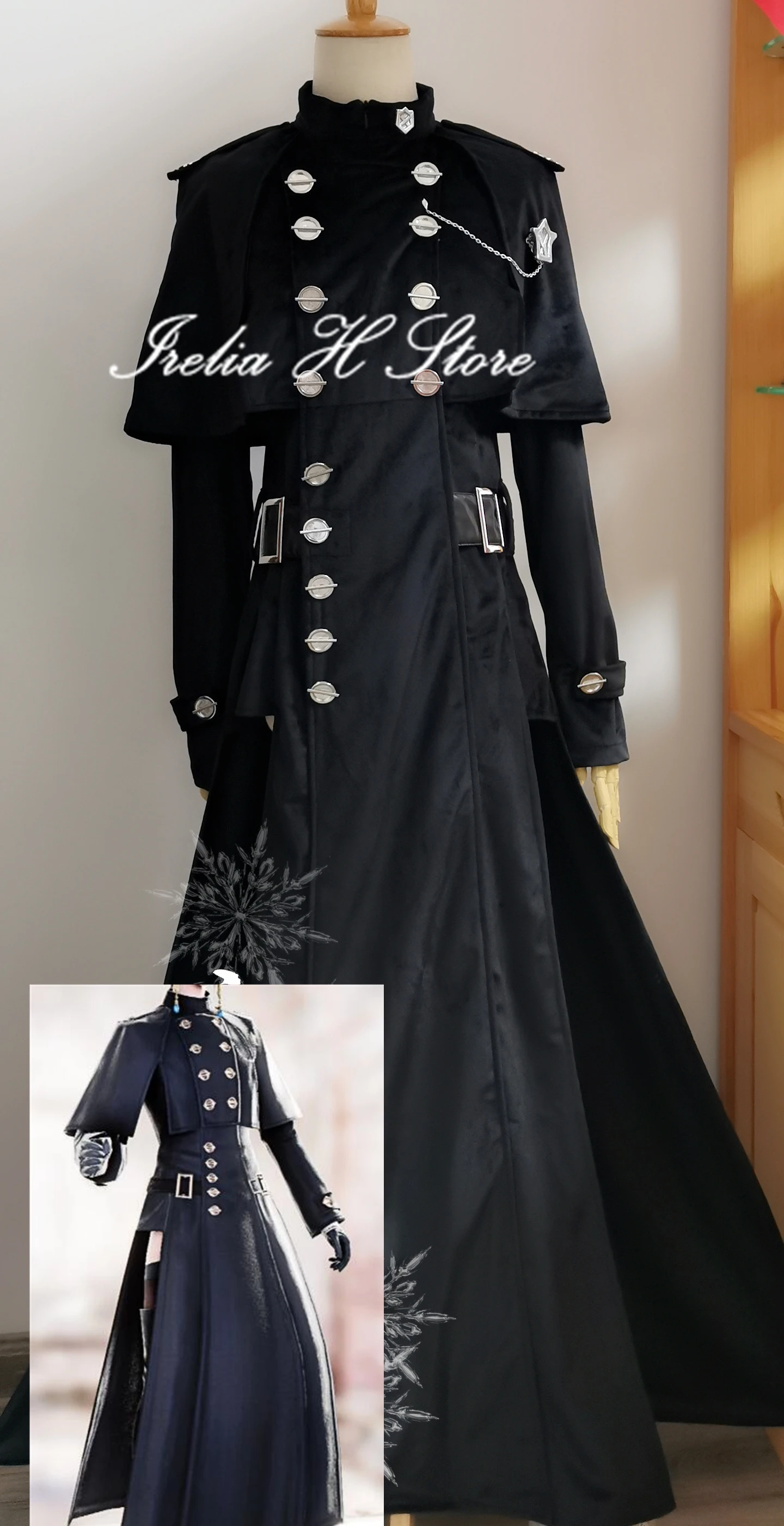Custom Made Size Ff14 Costume Final Fantasy Xiv Yorha Type 51 Robe Of Casting Cosplay Costume Black Long Dress Coat Cosplay Costumes Aliexpress