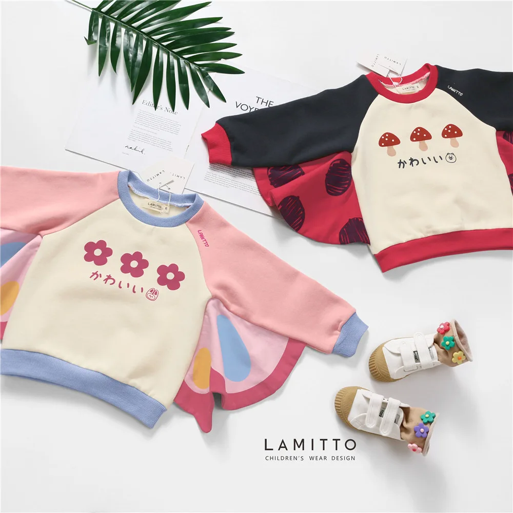 Tonytaobaby/осенне-зимняя одежда новая детская одежда для мальчиков и девочек флисовый свитер для девочек с рукавами «летучая мышь», «божья коровка», «бабочка»