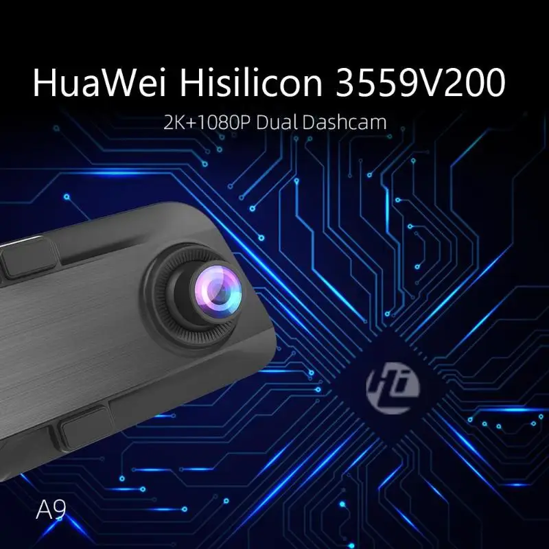 K96 Full HD 2K Автомобильный видеорегистратор Камера с двумя объективами 11,66 дюймов зеркало заднего вида Dashcam