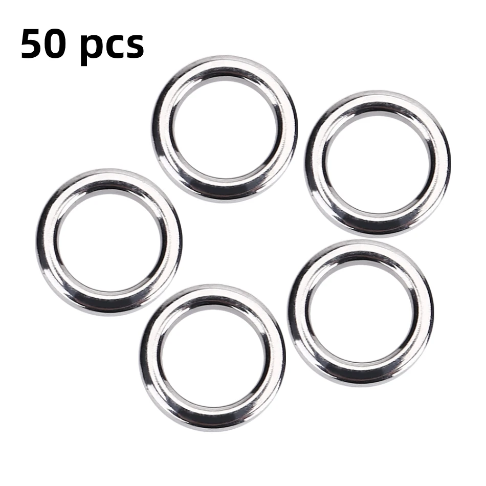 50Stk /pack Fishing Solid Stainless Steel Snap Split Connector Ring Tackle M0X8 50Stk /pack Fishing Solid Stainless Steel Snap Split Connector Ring Tackle M0X8