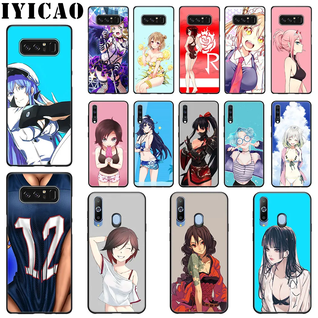 IYICAO Japanese Anime sexy bikini girl Soft Case for Samsung A70 A60 A50 A40 A30 A20 A10 M40 M30 M20 M10 Note 8 9 Phone |