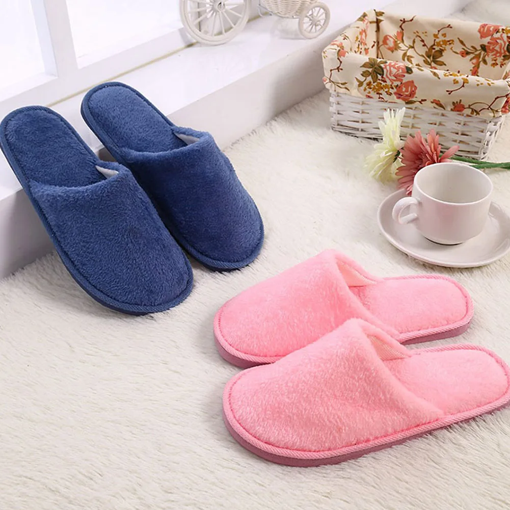 

Winter Warm Couple PVC Home Indoor Floor Slippers Women Men Candy Color Korean Version Simple Comfortable Guest Slippers