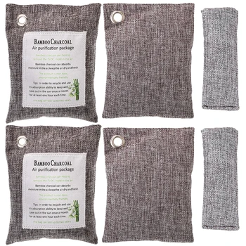 

6 Bags Air Purifying Purifier Nature Fresh Charcoal Bamboo Mold Freshener Bag bambu charcoal activated carbon дезодорант для обу